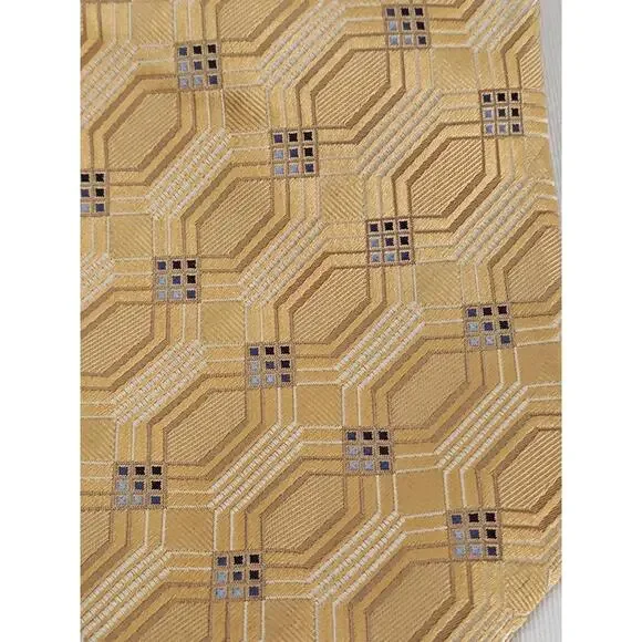 Ermenegildo Zegna Gold Men's Silk Tie Made in Italy Designer Classic 60 Necktie